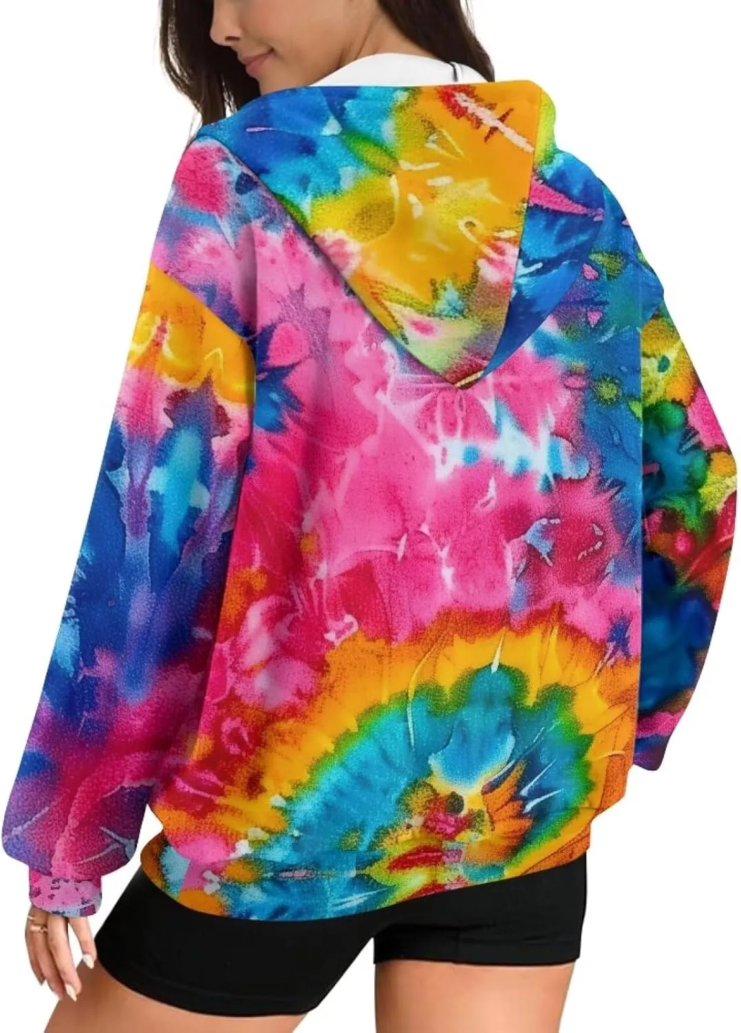 Coloranimal Zip Up Hoodie Sweatshirt for Women Casual Activewear with Pockets Workout Top Long Sleeve Athletic Hoodie