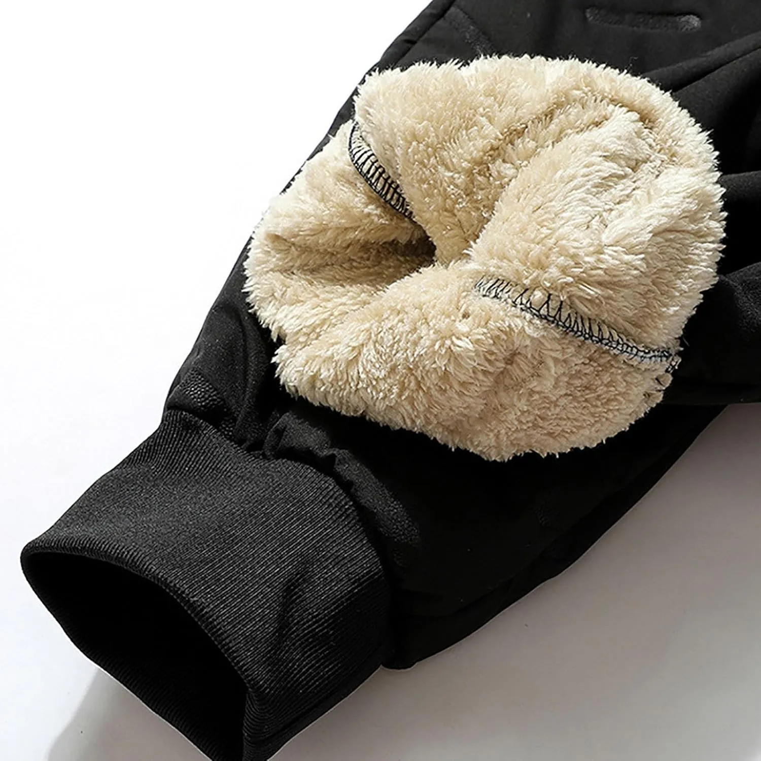 cooki Fleece Lined Sweatpants for Women High Waist Drawstring Winter Warm Sweatpants Women's Cotton Thermal Jogger Pants