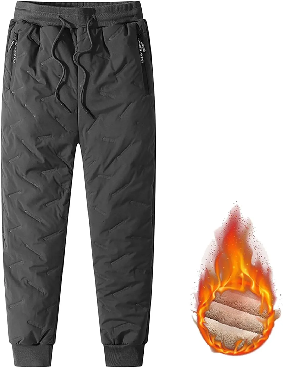 cooki Fleece Lined Sweatpants for Women High Waist Drawstring Winter Warm Sweatpants Women's Cotton Thermal Jogger Pants
