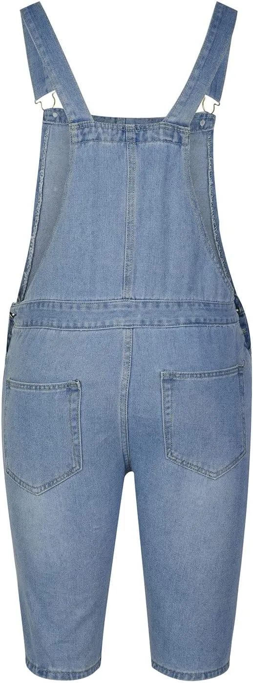 Denim Shorts for Man Summer Fall Loose Fit Cargo Overall Western Overalls Shortalls Shorts Catsuit Man 2025