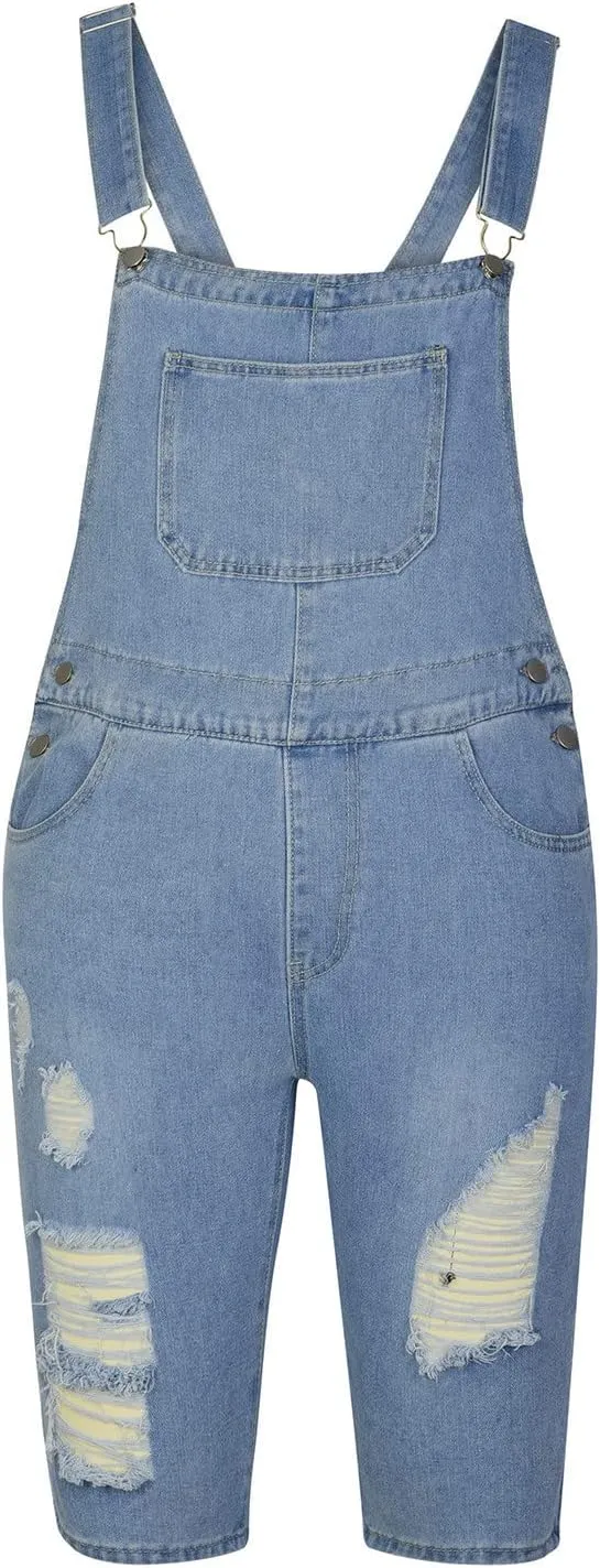 Denim Shorts for Man Summer Fall Loose Fit Cargo Overall Western Overalls Shortalls Shorts Catsuit Man 2025