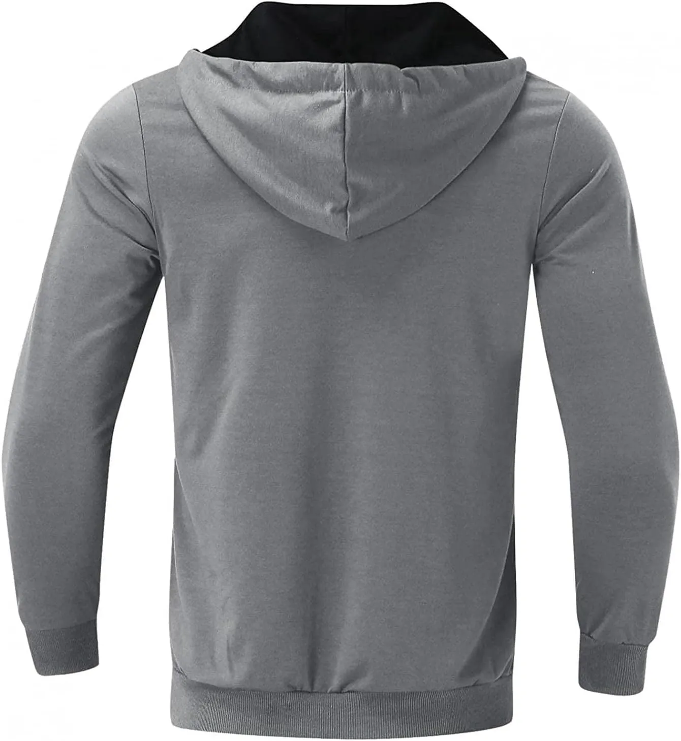 DuDubaby Hoodies for Men Casual Camouflage Sports Sweatshirt Long Sleeve Zipper Hooded Jacket Coat