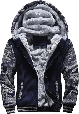 DuDubaby Long Sleeve Sweatshirt for Men Autumn and Winter Color Loose Casual Plush Jacket