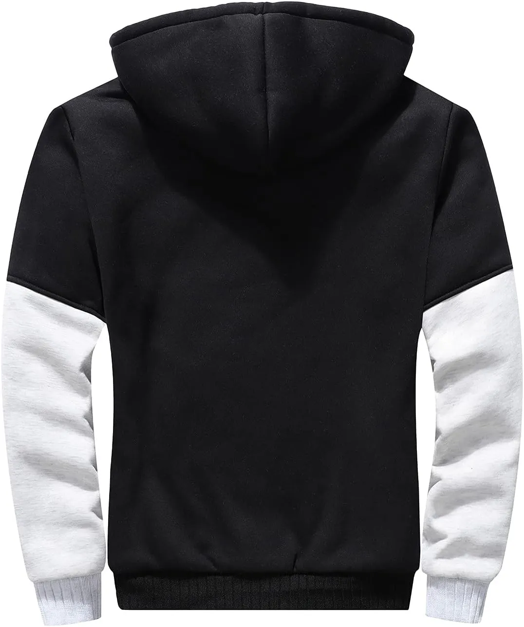 DuDubaby Long Sleeve Sweatshirt for Men Autumn and Winter Color Loose Casual Plush Jacket