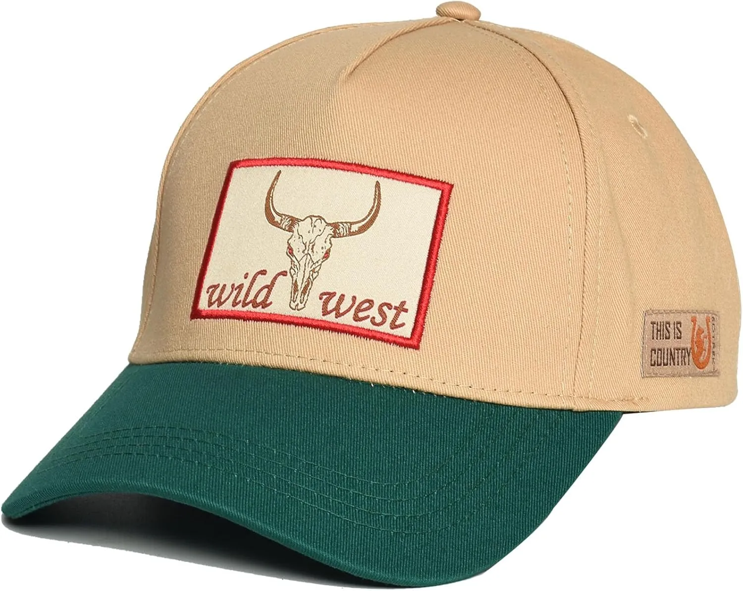 EDTREK Vintage Country Hat with Rope Flat Brim - Cowboy Baseball Hat - Western Trucker Hat