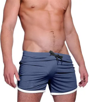 Exercise Shorts for Men Breathable Activewear with Drawstring Funny Slim Fit Running Short Shorts Casual Short