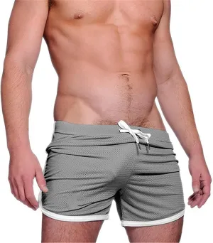 Exercise Shorts for Men Breathable Activewear with Drawstring Funny Slim Fit Running Short Shorts Casual Short