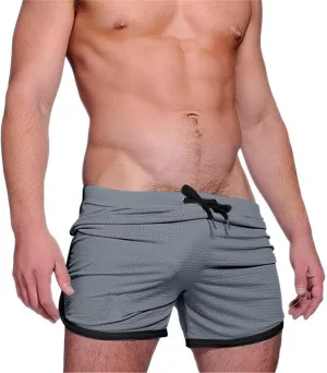 Exercise Shorts for Men Breathable Activewear with Drawstring Funny Slim Fit Running Short Shorts Casual Short