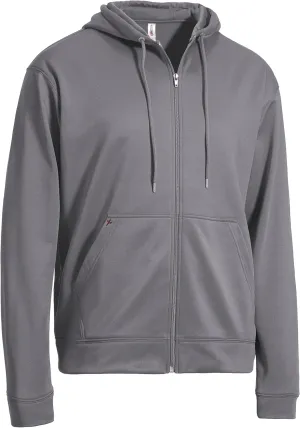 Expert Brand Men's Activewear Performance Fleece Tec Full Zip Hoodie