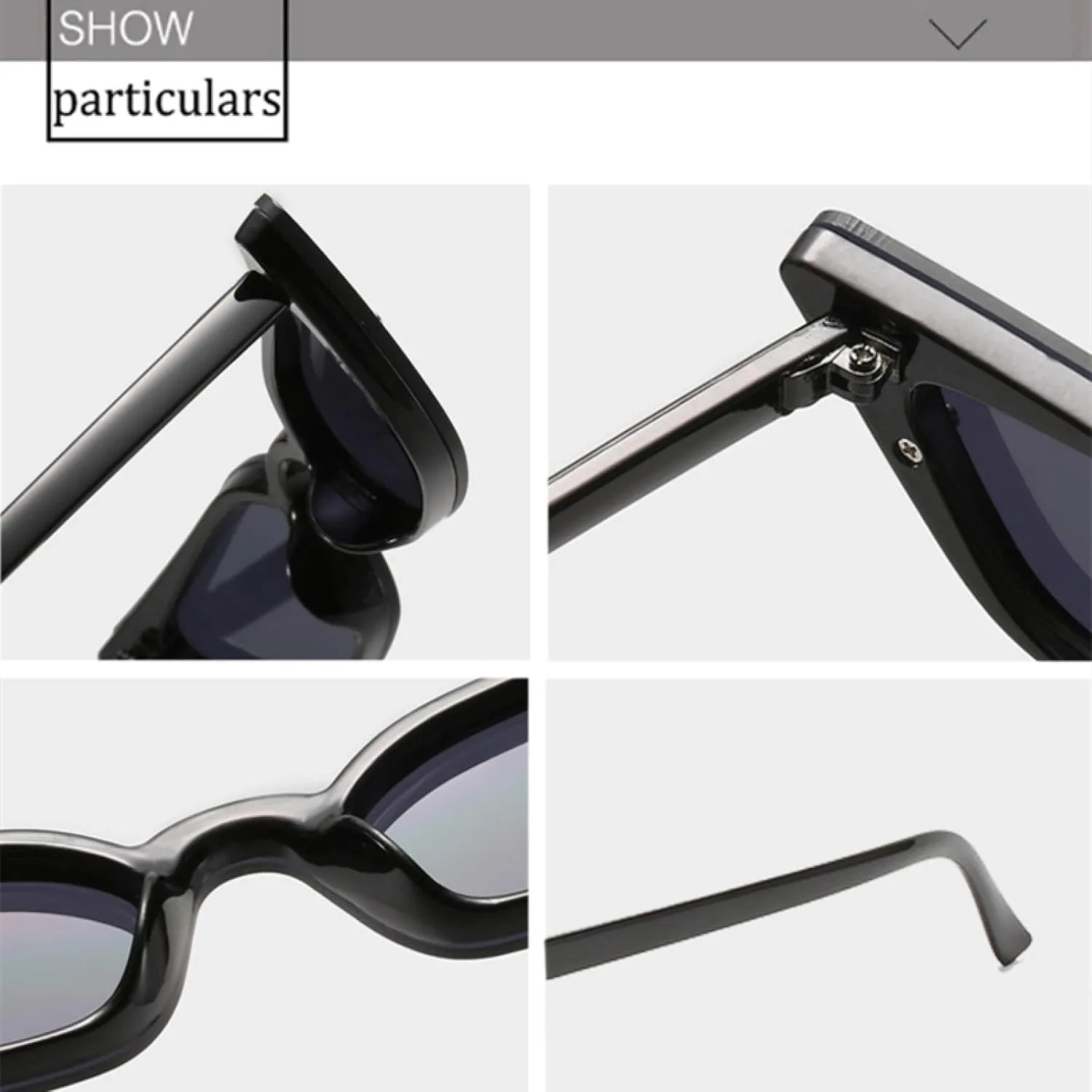Fashion Cat Eye Sunglasses for Women One Piece Vintage Punk Uv400