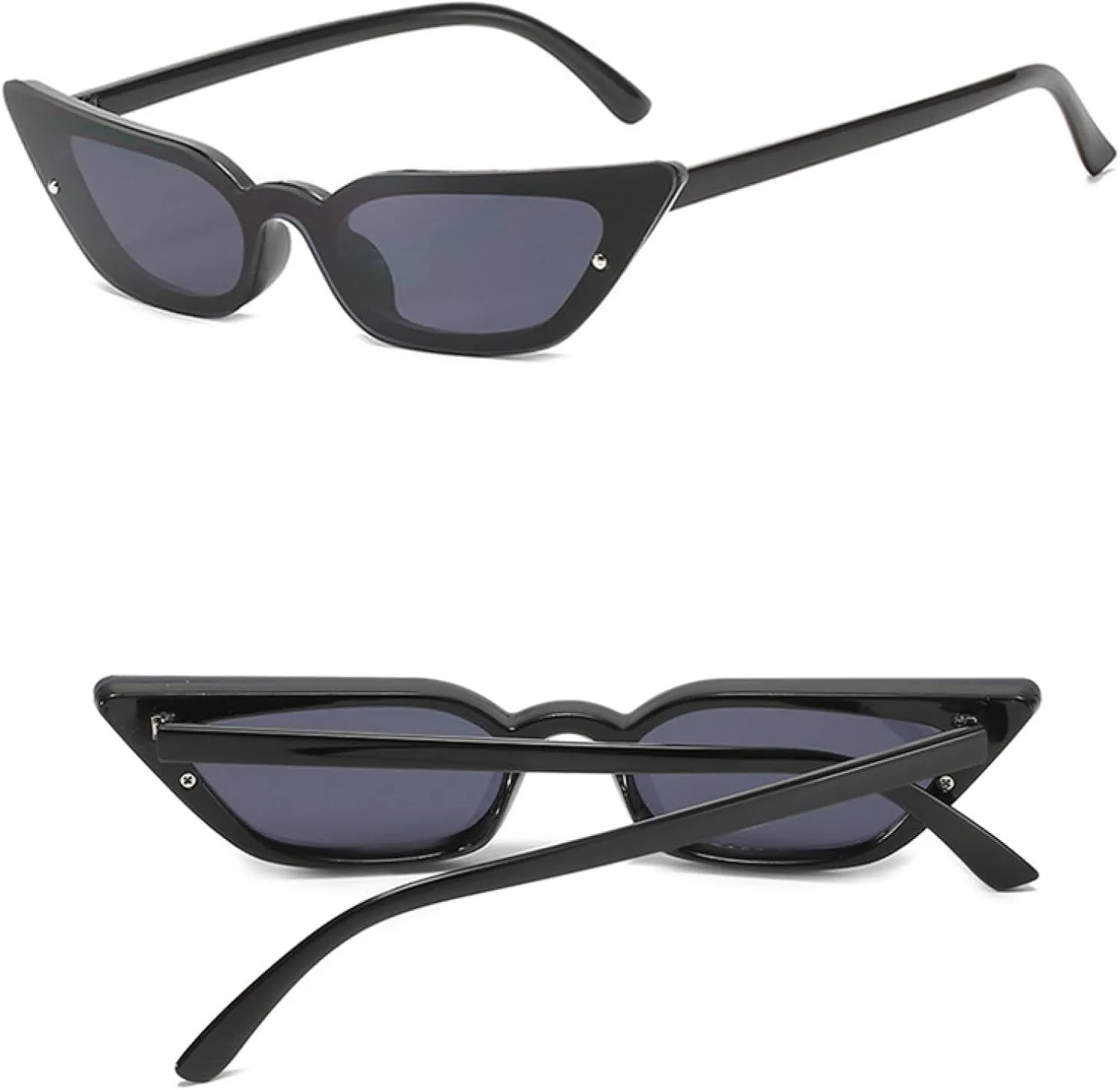 Fashion Cat Eye Sunglasses for Women One Piece Vintage Punk Uv400