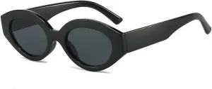 Fashion Cat Eye Sunglasses for Women Popular Vintage Punk Oval Trending Multicolour Uv400