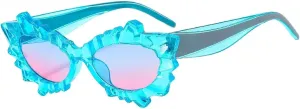 Fashion Cat Eye Sunglasses for Women Punk Gradient Trends Men Uv400
