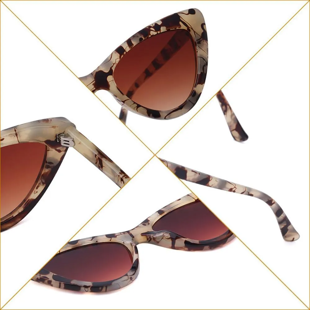 Fashion Cat Eye Sunglasses Women Vintage Leopard Sun Glasses Lady Retro Shades Eyeglasses Female UV400