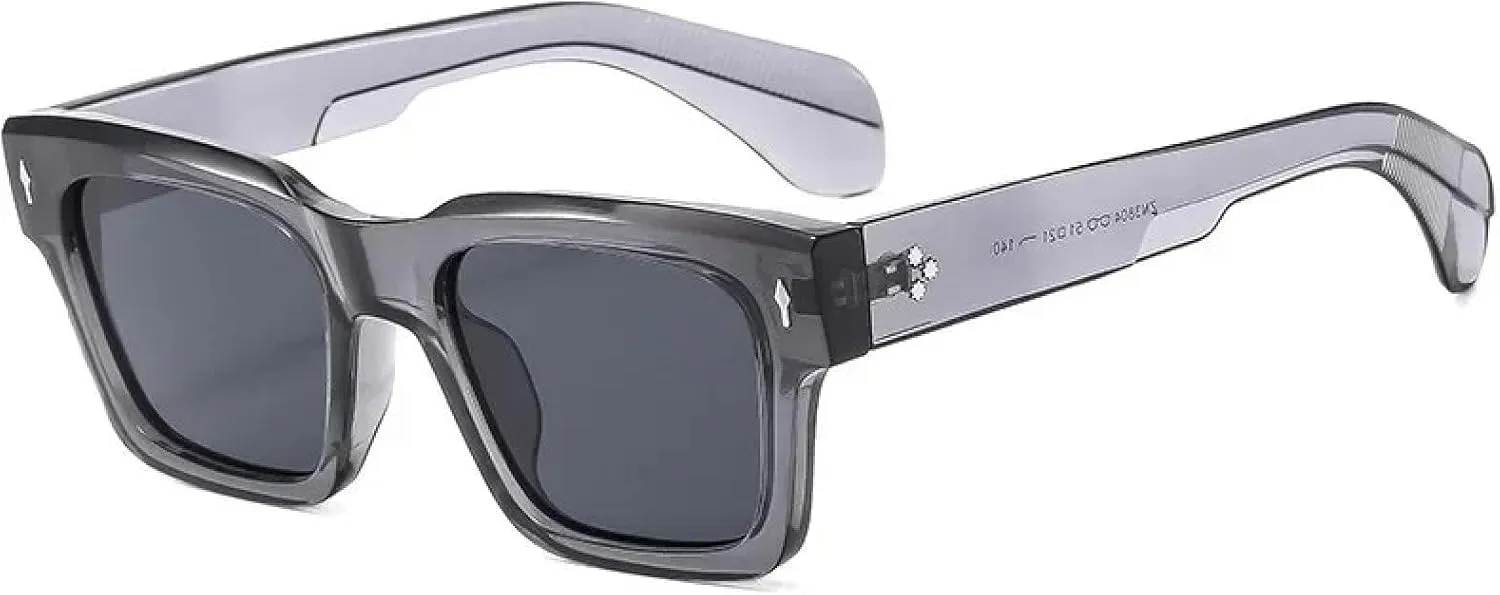 Fashion Men Sunglasses Retro Shades Uv400 Rivets Women Punk Olive Trending