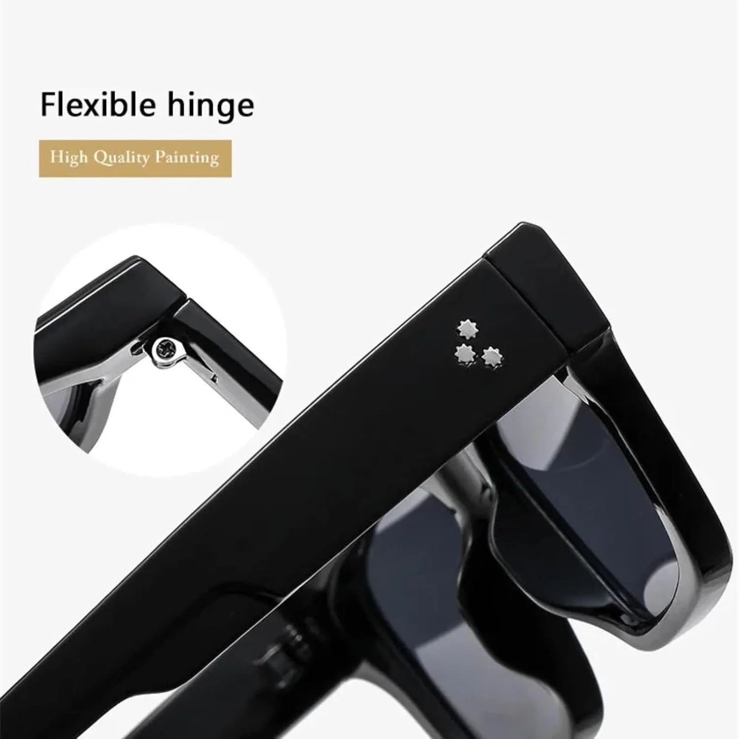 Fashion Men Sunglasses Retro Shades Uv400 Rivets Women Punk Olive Trending