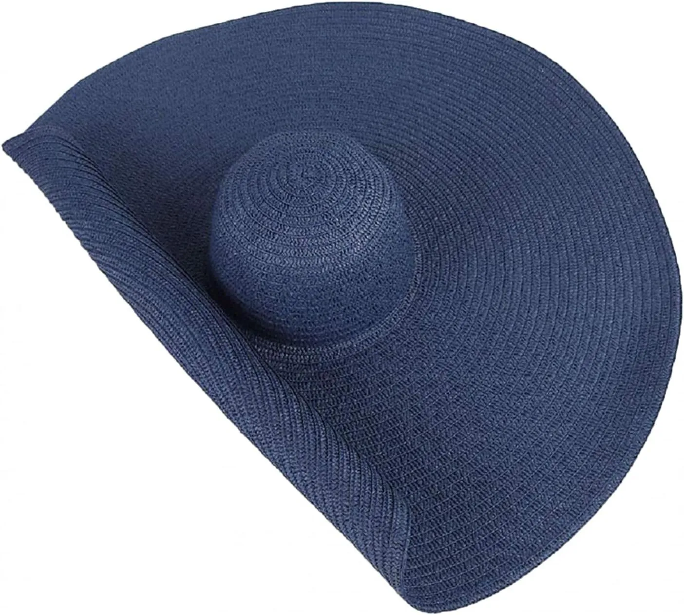 Fashion Oversized Brim Sun Hat Beach Anti-UV Sun Protection Cap Hat UPF 50  Wide Coverage Straw Caps