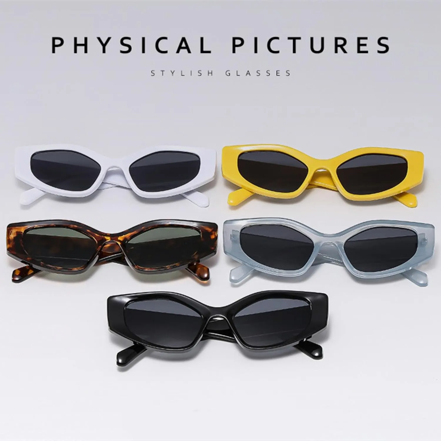Fashion Polygon Cat Eye Women Sunglasses Vintage Uv400 Men Trending