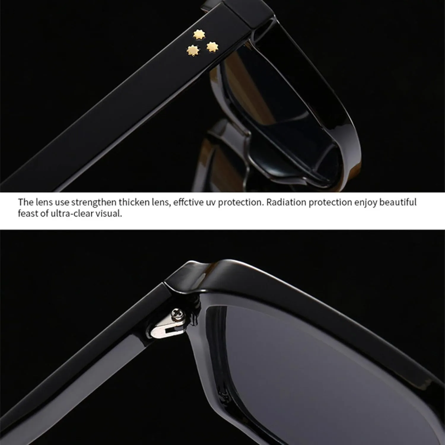 Fashion Sunglasses for Women Gradient Shades Uv400 Retro Rivets Men
