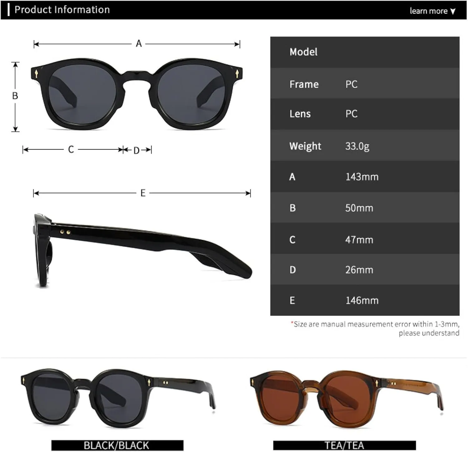 Fashion Women Round Sunglasses Retro Rivets Men Uv400