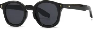 Fashion Women Round Sunglasses Retro Rivets Men Uv400
