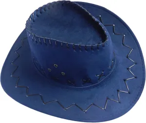 Faux Felt Cowboy Hats for Women Men Wide Brim Outdoor Fedora Hats Lightweight Sun Protect Vintage Western Cowgirl Hat