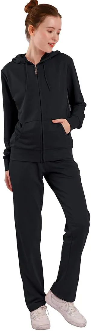 Gary Com 2 Piece Outfits Women's Tracksuit Sets Sweatsuit Long Sleeve Hoodie and Sweat Pants Zip Up Jogger Workout Suit