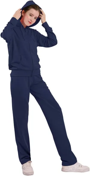 Gary Com 2 Piece Outfits Women's Tracksuit Sets Sweatsuit Long Sleeve Hoodie and Sweat Pants Zip Up Jogger Workout Suit