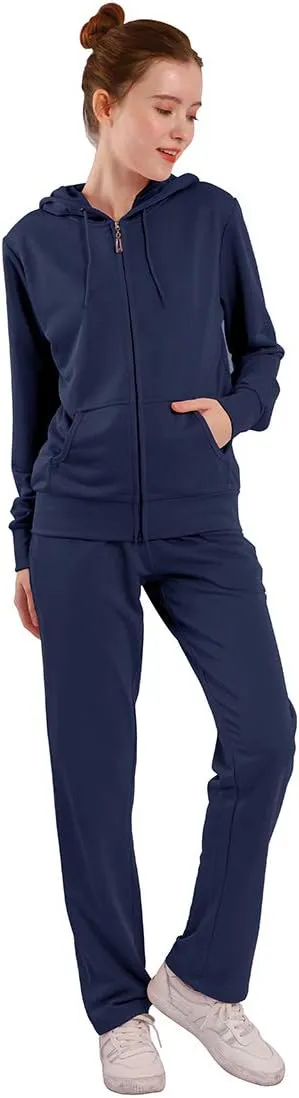 Gary Com 2 Piece Outfits Women's Tracksuit Sets Sweatsuit Long Sleeve Hoodie and Sweat Pants Zip Up Jogger Workout Suit