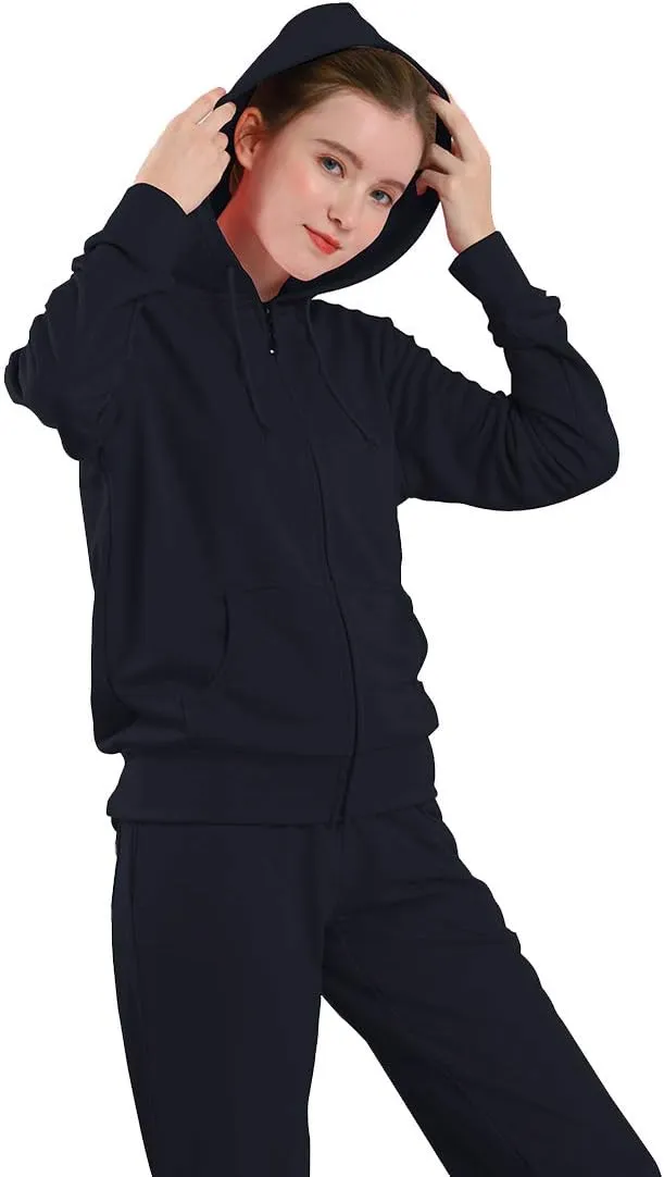 Gary Com 2 Piece Outfits Women's Tracksuit Sets Sweatsuit Long Sleeve Hoodie and Sweat Pants Zip Up Jogger Workout Suit