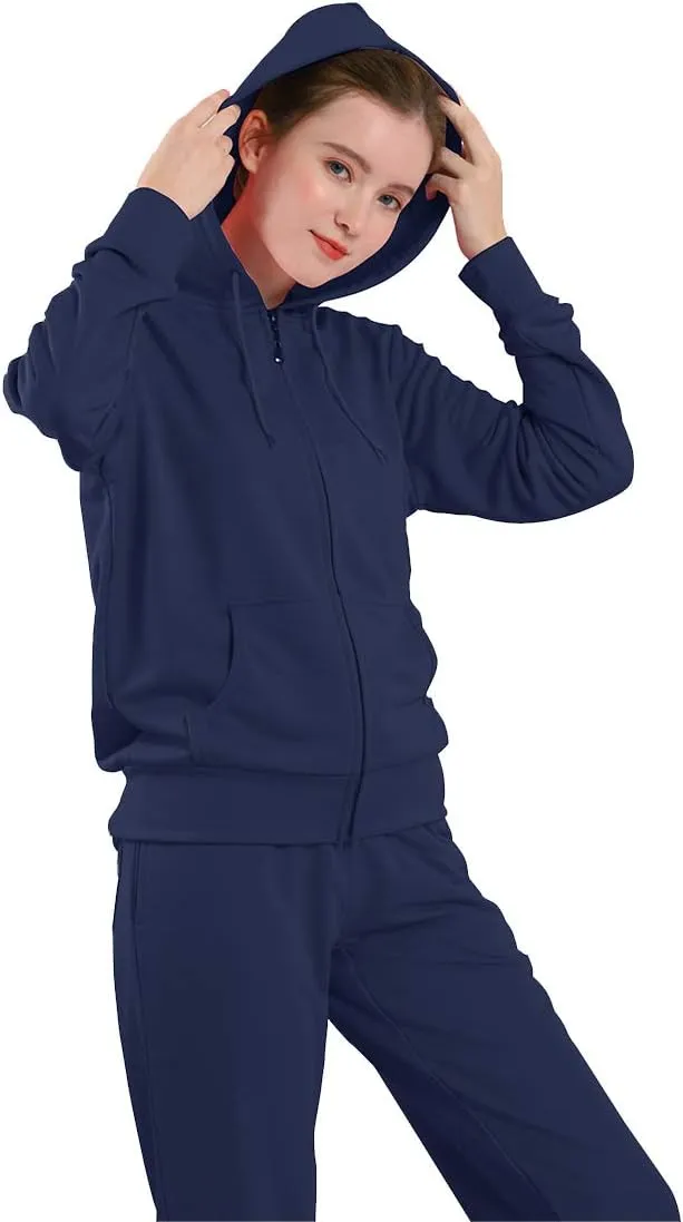 Gary Com 2 Piece Outfits Women's Tracksuit Sets Sweatsuit Long Sleeve Hoodie and Sweat Pants Zip Up Jogger Workout Suit
