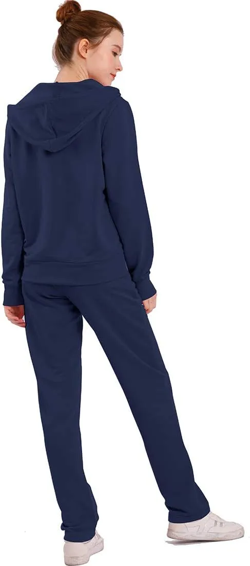 Gary Com 2 Piece Outfits Women's Tracksuit Sets Sweatsuit Long Sleeve Hoodie and Sweat Pants Zip Up Jogger Workout Suit