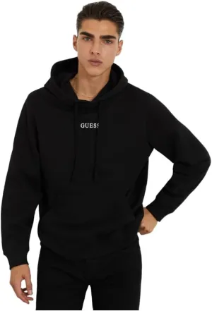GUESS Men's Roy Hoodie, Jet Black