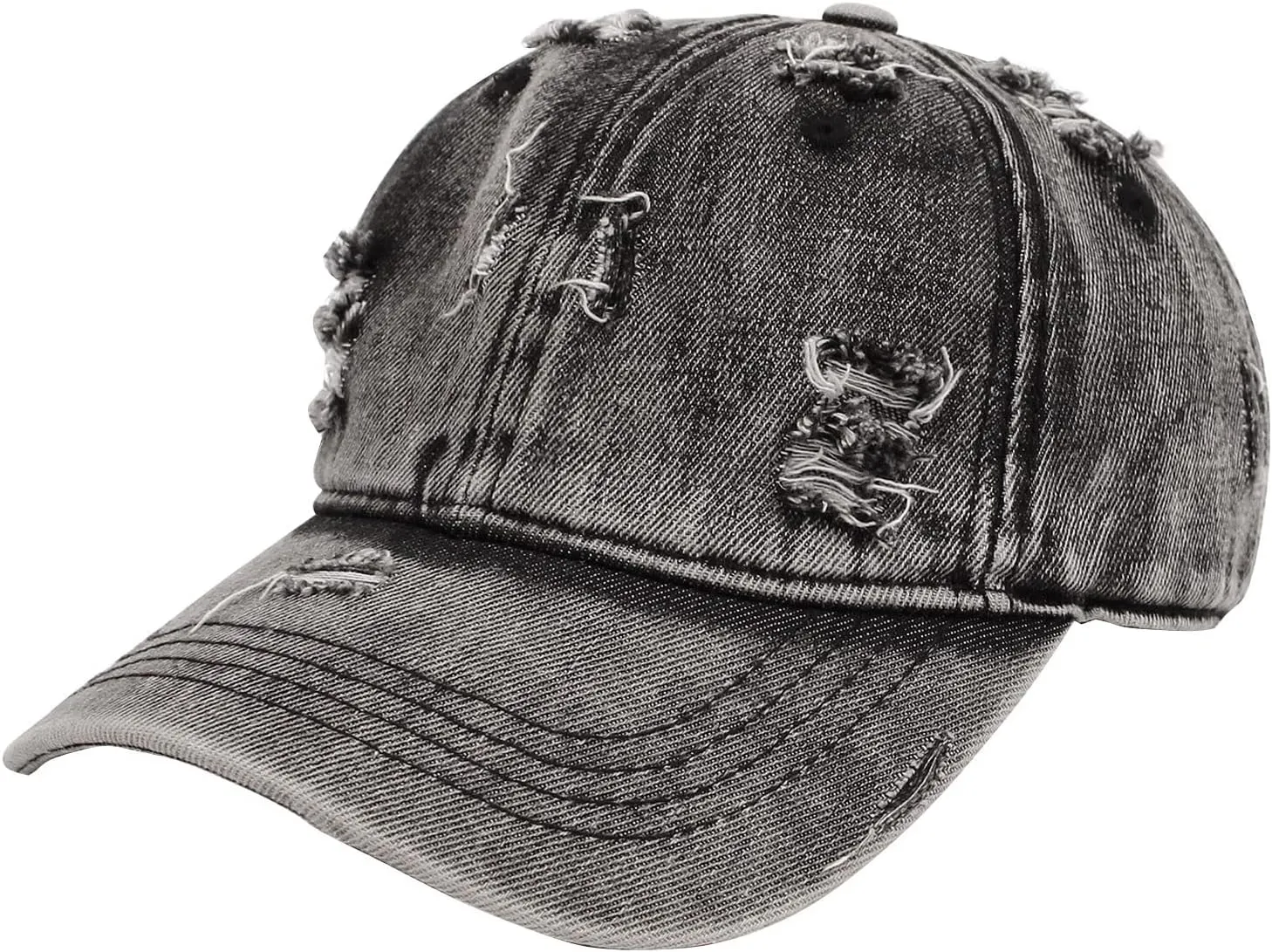 Hat Distressed Hip Ripped Trucker Sun Baseball Hat Women Hop Denim Hat Adjustable Men Cap Cap M Quick 00