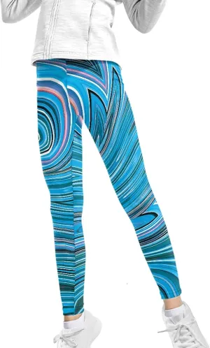 Horeset Music Note-Cat Print Girls Leggings for Kids 4-13 Year Breathable Soft Yoga Pants High Waist Sport Leggings