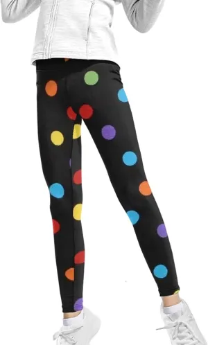 Horeset Music Note-Cat Print Girls Leggings for Kids 4-13 Year Breathable Soft Yoga Pants High Waist Sport Leggings