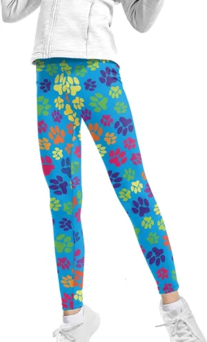 Horeset Music Note-Cat Print Girls Leggings for Kids 4-13 Year Breathable Soft Yoga Pants High Waist Sport Leggings