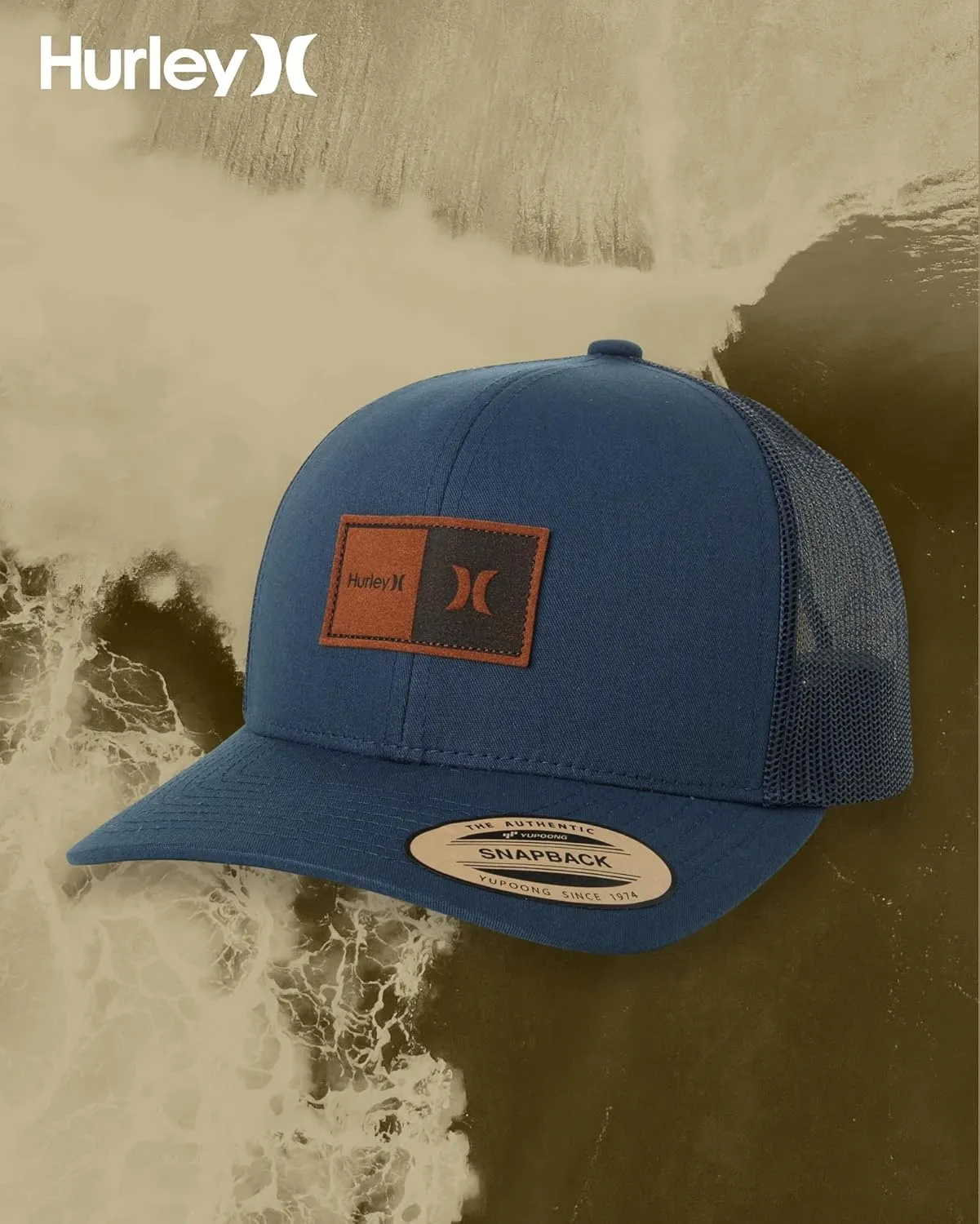 Hurley Men's Caps - Fairway Trucker Mesh Panel Baseball Cap Trucker Hat - Snap Back Hats for Men