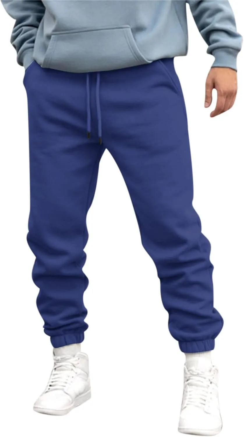 Joggers for Men Big and Tall Heavyweight Fleece Joggers Sweatpants Slim Fit Mens Athletic Jogger Pants with Pockets