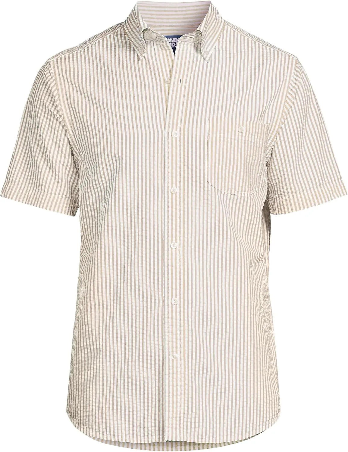 Lands' End Men's Short Sleeve Seersucker Shirt