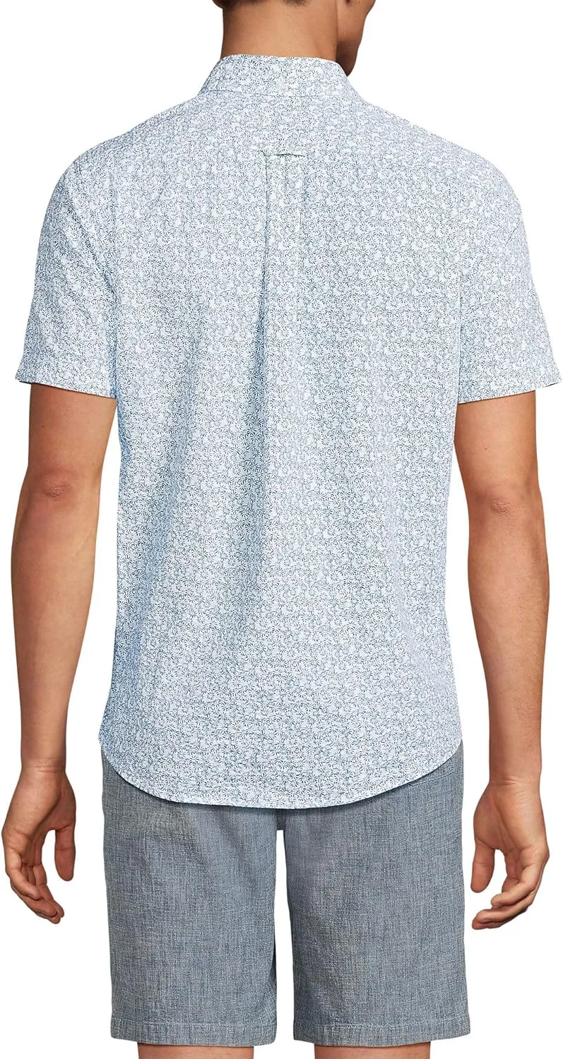 Lands' End Men's Short Sleeve Seersucker Shirt