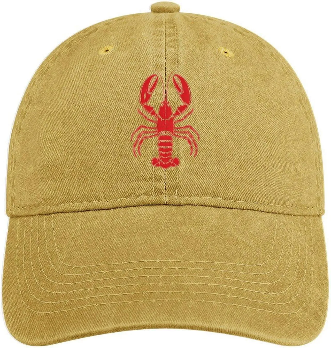 Lobster Unisex Adult Baseball Cap Curved Brim Sun Caps of Sports Denim Freely Adjustable