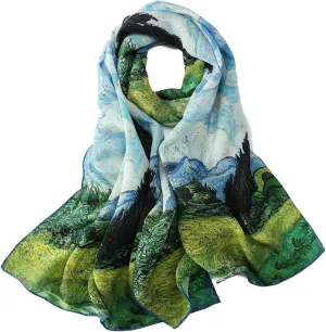 Long Crepe Silk Scarf Classic Art Print