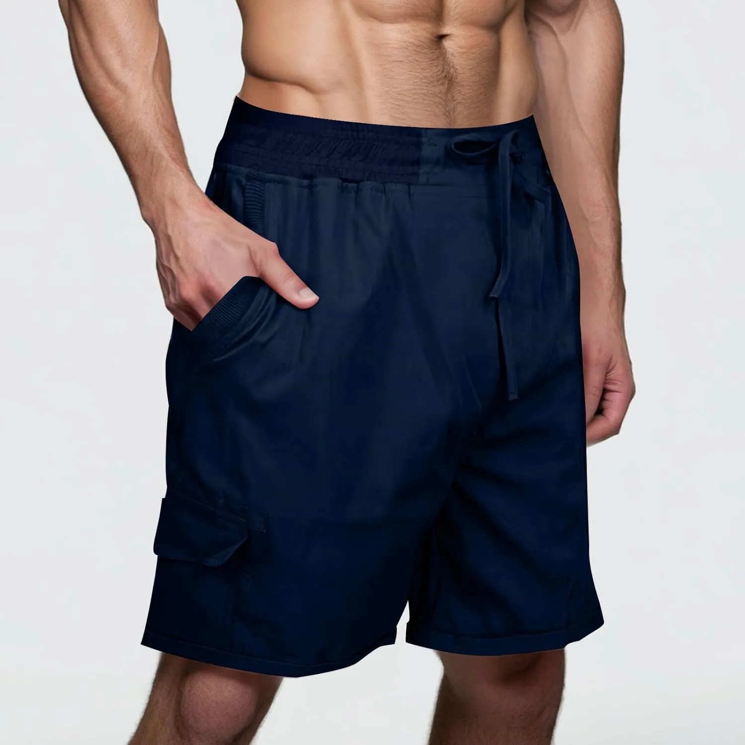 Men Wide Leg Shorts Quick Dry Summer Beach Trunks Elastic Waist Breathable Short Pants Lightweight Hiking Outfits