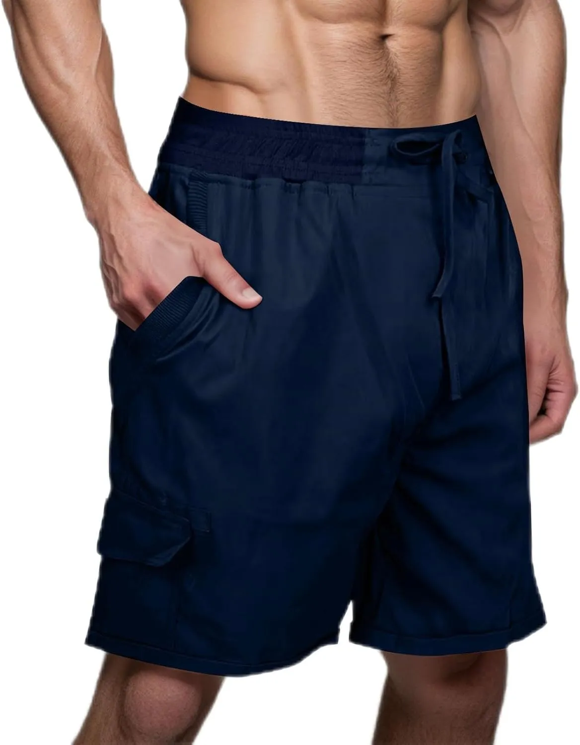 Men Wide Leg Shorts Quick Dry Summer Beach Trunks Elastic Waist Breathable Short Pants Lightweight Hiking Outfits