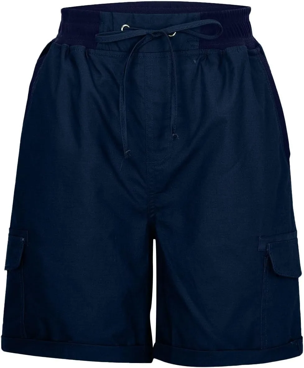 Men Wide Leg Shorts Quick Dry Summer Beach Trunks Elastic Waist Breathable Short Pants Lightweight Hiking Outfits