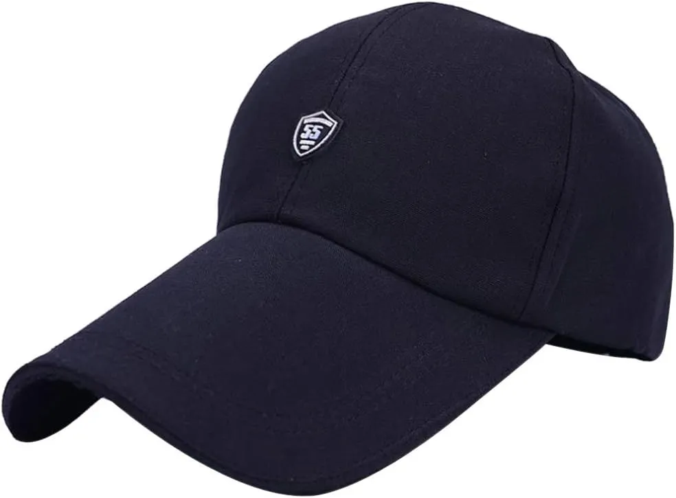 Men Women Long Brim Canvas Baseball Cap Outdoor Sports Casual Sun Hats Adjustable