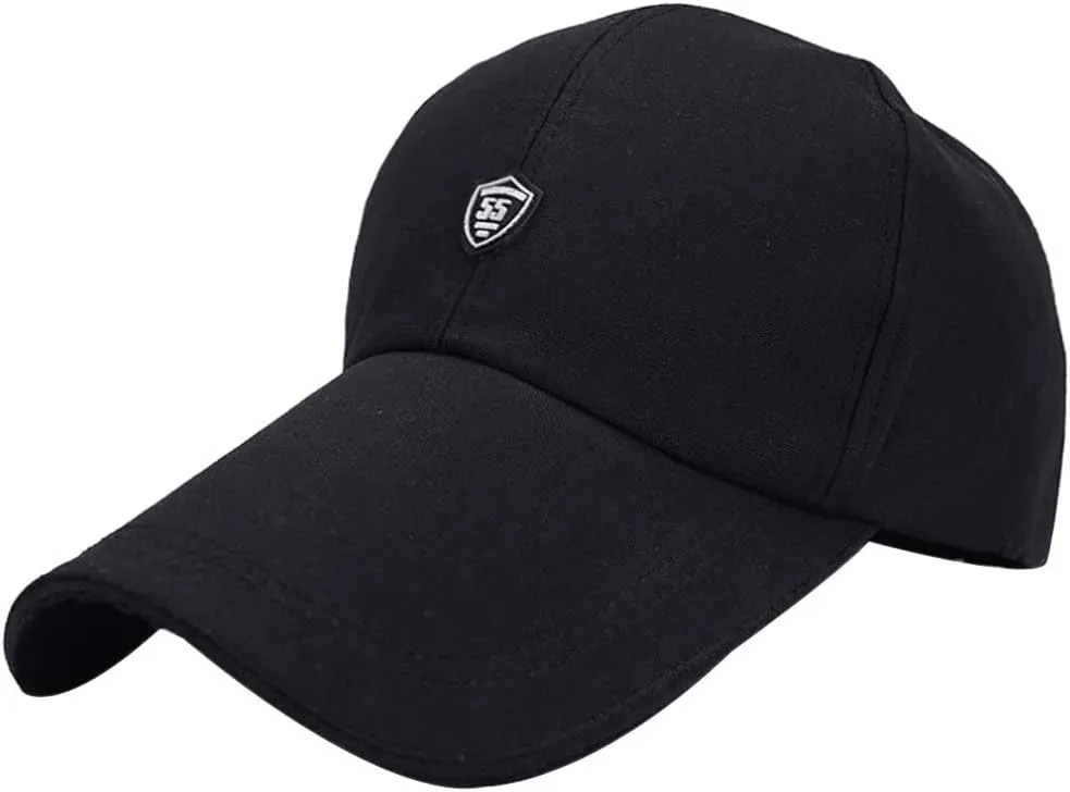 Men Women Long Brim Canvas Baseball Cap Outdoor Sports Casual Sun Hats Adjustable