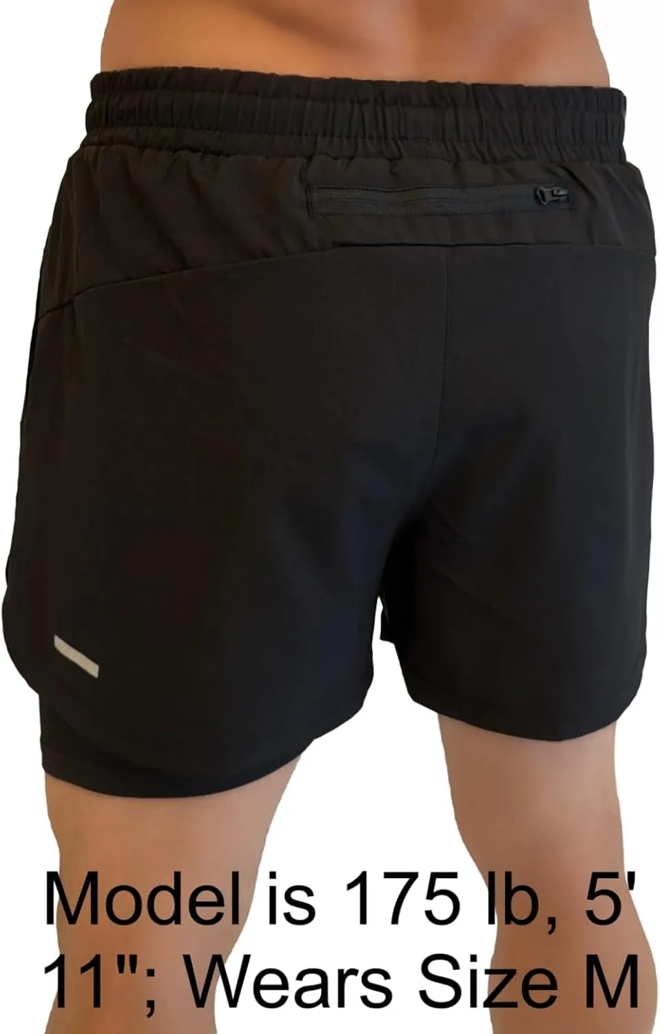 Men's 2-in-1 Running Shorts with Built-in Compression Liner Lightweight Quick-Dry Athletic Shorts for Gym Training and Sports