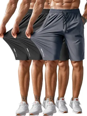 Men's Athletic Shorts Lightweight Sport,Gym,Workout，Running Jogging Shorts Quick Dry with Zipper Pockets